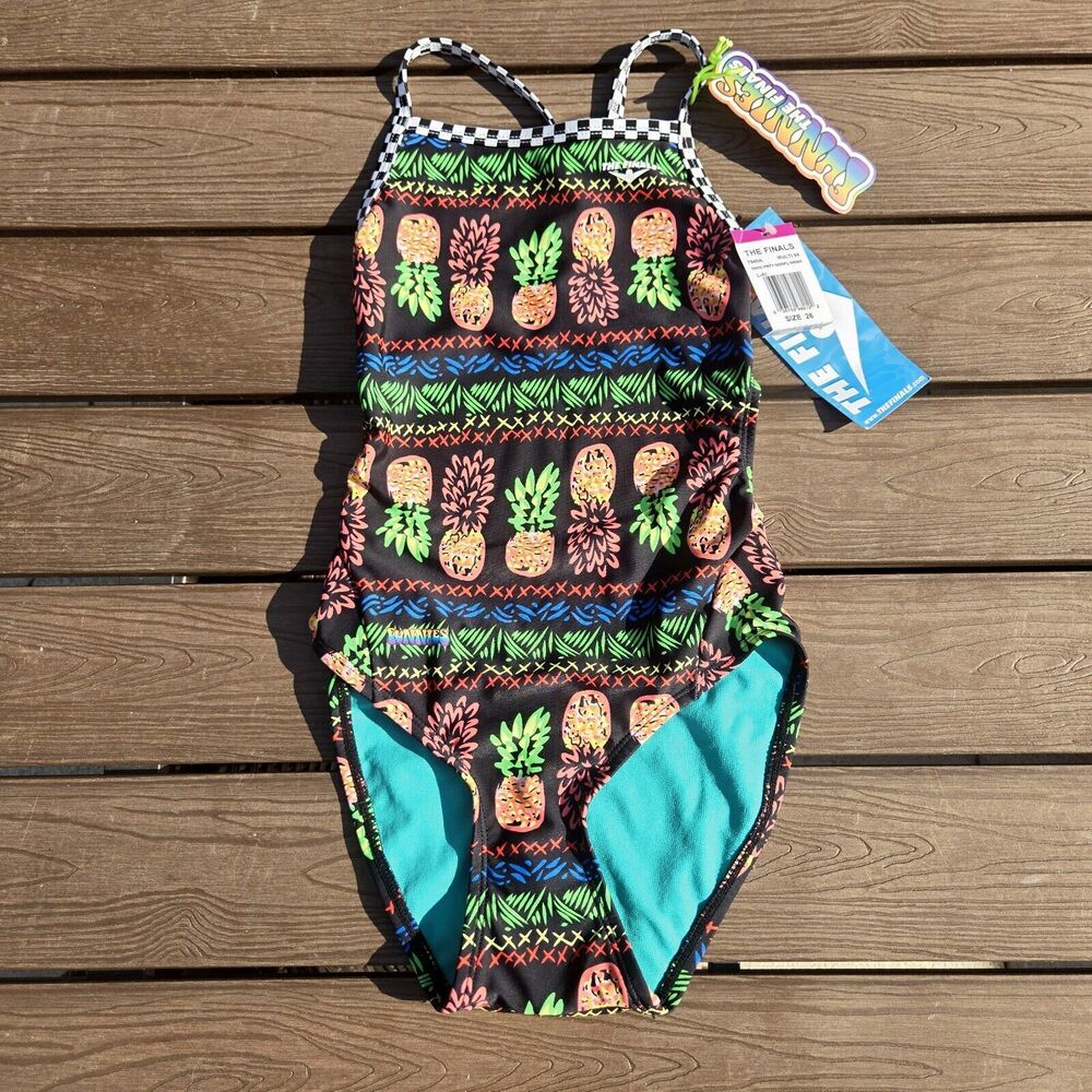 TYR The Finals Women's Tropic Party pineapple Wingback  size 30 New